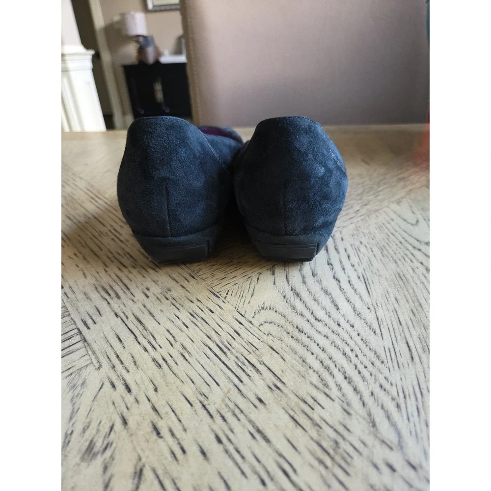 Clarks Artisan Shoes Slip On Black Suede Womens Size 10W Comfort Clarks - Picture 6 of 10